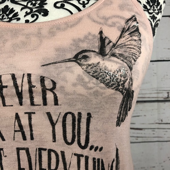 Chain strappy back Sheer Flowy Tank Small - Picture 3 of 11